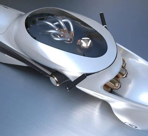 Futuristic Honda Revolver Concept Vehicle by Hongyup Song