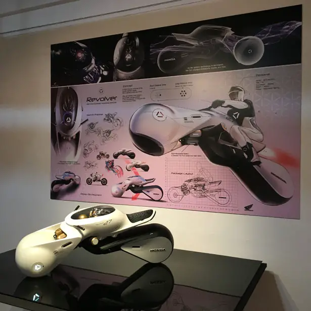 Futuristic Honda Revolver Concept Vehicle by Hongyup Song