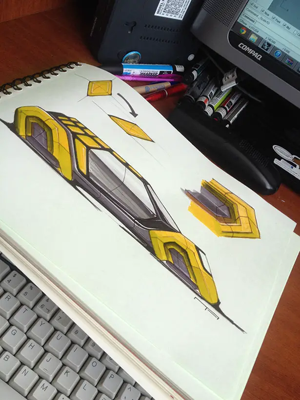 Honeycomb Concept Car by Miguel Mojica