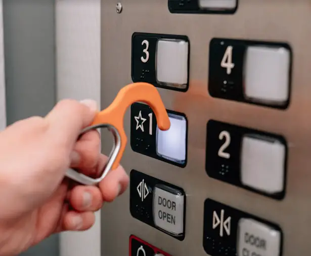 Hookey Antimicrobial Silicone Hook Tool Eliminates The Need to Touch Certain Surfaces