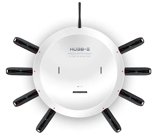 Hubb-e All In One Device: Connect, Share, Charge Anything