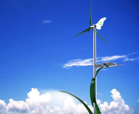 hybrid wind solar street light