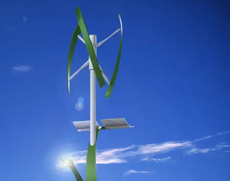 hybrid wind solar street light