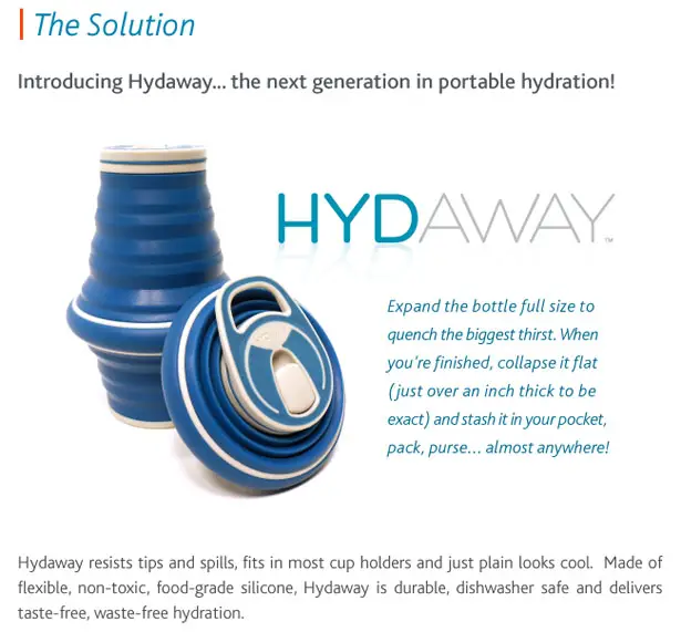 Hydaway Collapsible Water Bottle by Niki Singlaub