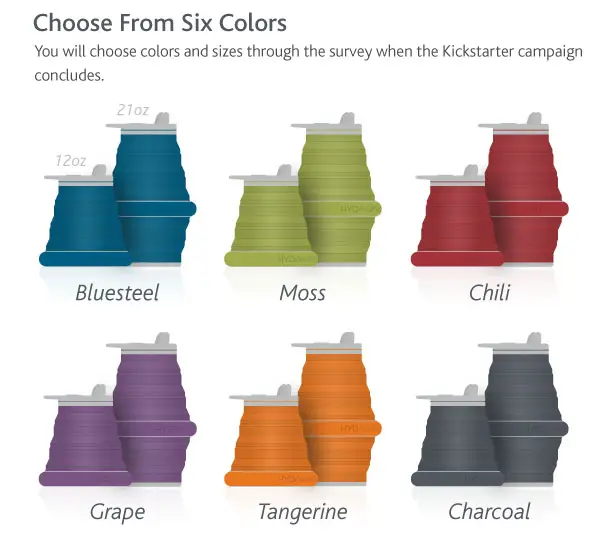 Hydaway Collapsible Water Bottle by Niki Singlaub