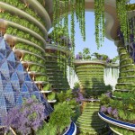 Hyperions - Agroecology and Sustainable Food Systems Growing Up Around Wooden and Timber Towers by Vincent Callebaut Architects