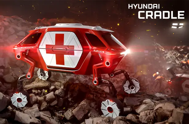 Hyunda Elevate - Futuristic Walking Car Concept with Robotic Legs