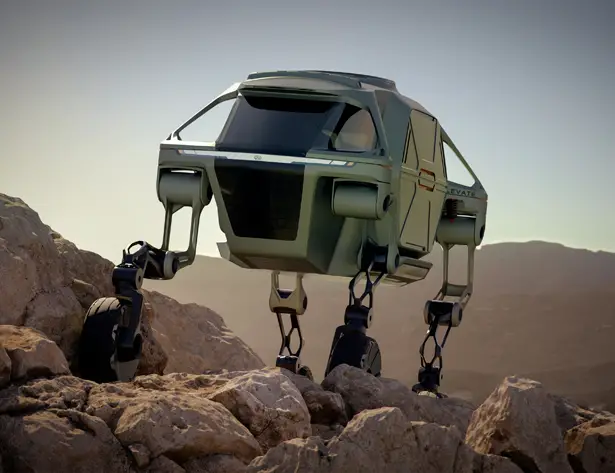 Hyunda Elevate - Futuristic Walking Car Concept with Robotic Legs