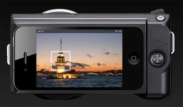 iCam integrates iphone on digital camera