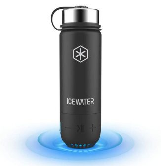 ICEWATER 3-in-1 Smart Water Bottle Features Bluetooth Speaker with Cool Glow to Remind You to Stay Hydrated