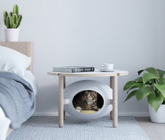 IGLOO – A Coffee Table and A Cat Bed Furniture with Scandinavian Aesthetics