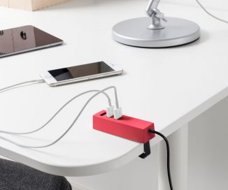 Modern IKEA LÖRBY USB Charger with Clamp for Your Office Desk