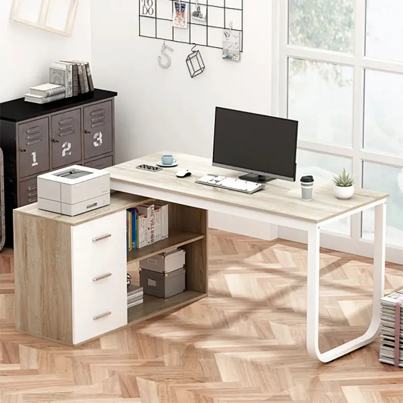 Iļja Reversible L-Shape Desk by Latitude Run