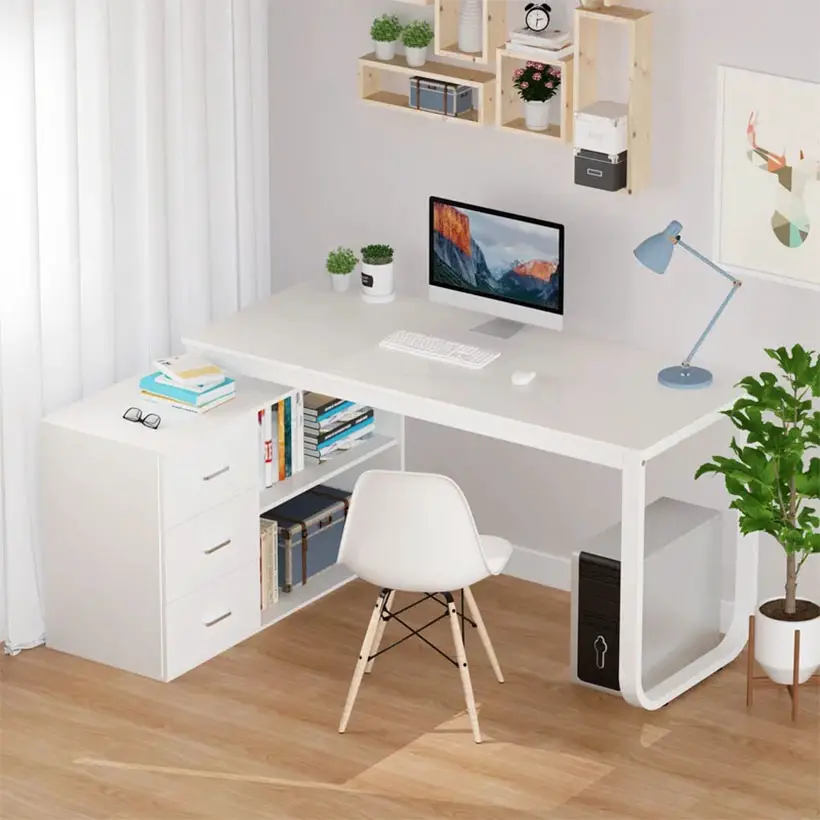 Iļja Reversible L-Shape Desk by Latitude Run
