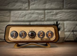 Retrofuturism In-4 Nixie Tubes Clock with Timer and Alarm