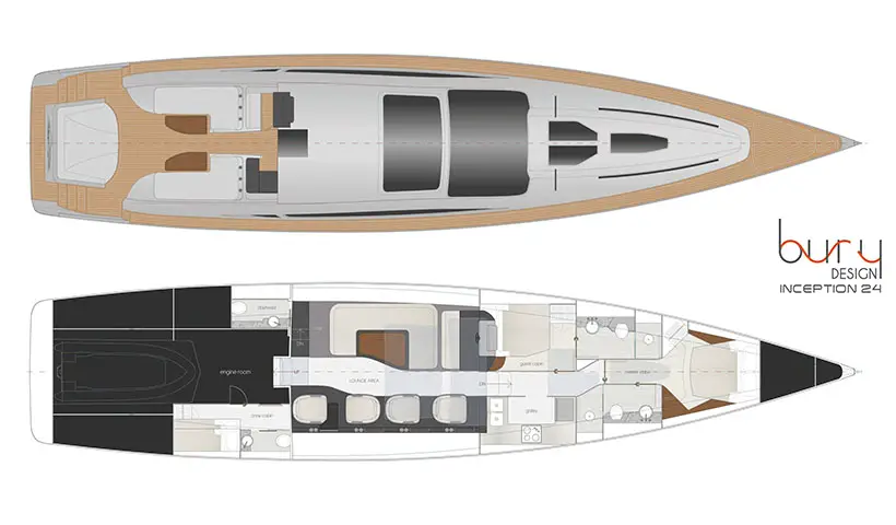 Inception 24m Yacht by Bury Design