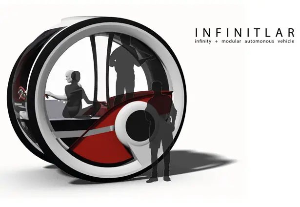 Infinitlar Autonomous Futuristic Vehicle for The Year of 2040