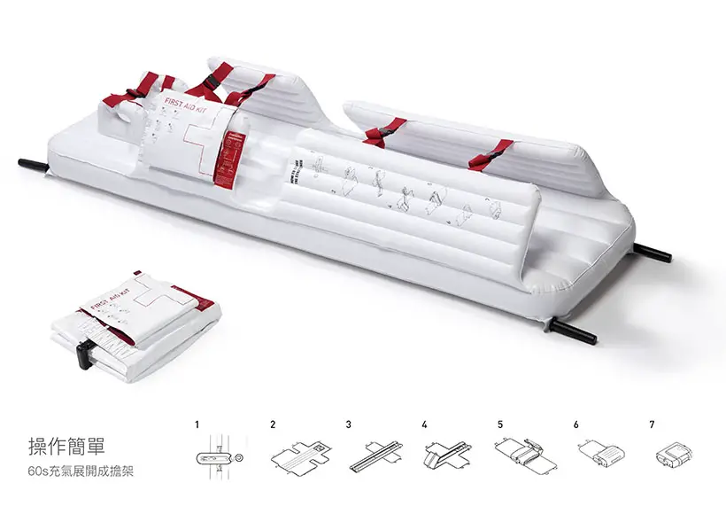 Inflatable Stretcher Concept by Yu-Hsin Wu