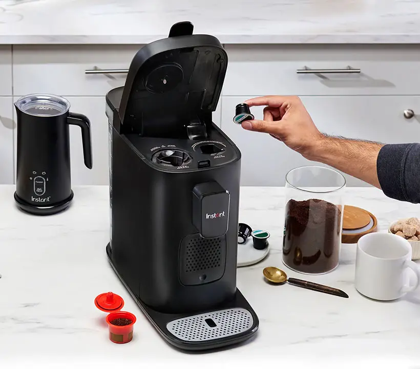 Instant Dual Pod Plus 3-in-1 Coffee Maker Works with Your Favorite K-Cup Pods, Nespresso Capsules or Ground Coffee