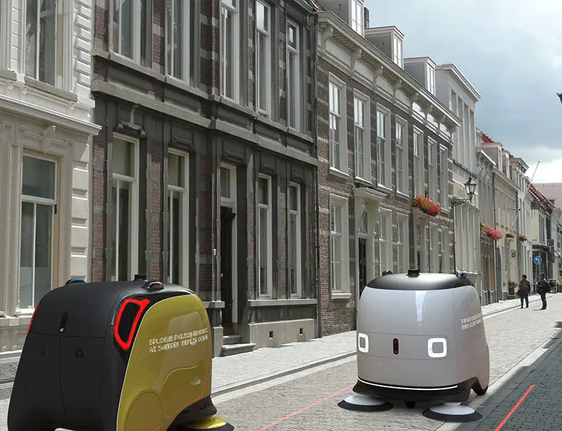 Future Interactive, Intelligent Unmanned Sweeper for City Streets by Lan Wei