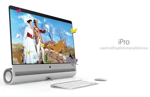 iPro Desktop Supercomputer Concept Combines Mac Pro Tube with iMac’s Cinema Display