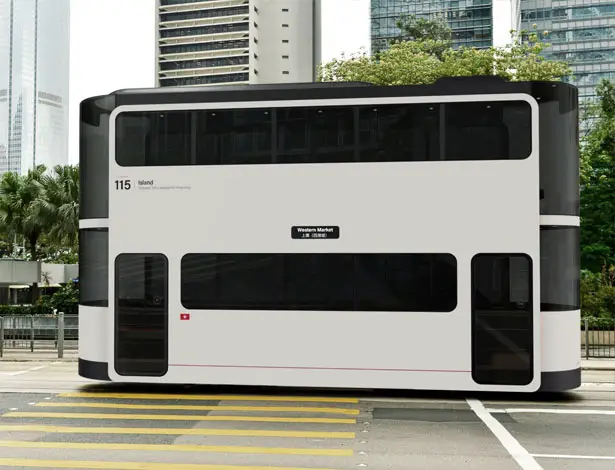 Island Double-Decker Driverless Tram for Hong Kong by Andrea Ponti