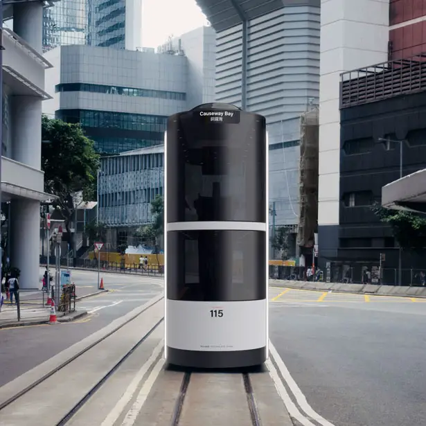 Island Double-Decker Driverless Tram for Hong Kong by Andrea Ponti