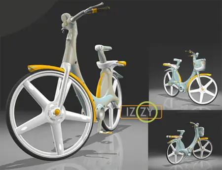 izzy plastic city bike concept