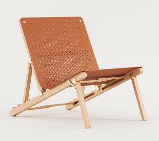Jia – Modern Folding Lounge Chair Made of Iroko wood