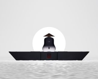 Jian Shan Jian Shui Packaged Liquor Looks Like A Fisherman Sitting In A Boat