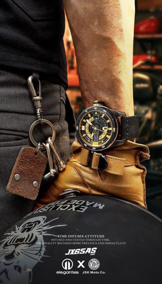 JSK Watch Series: Masculine Mechanical Timepiece with Custom Motorcycle Soul