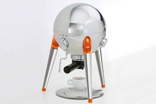 Jules Espresso Machine That Looks Vintage NASA Lunar Lander by CB Industries