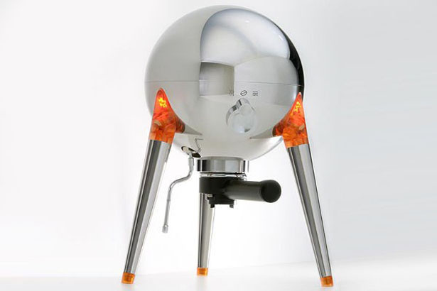 Jules Espresso Machine That Looks Vintage NASA Lunar Lander by CB Industries