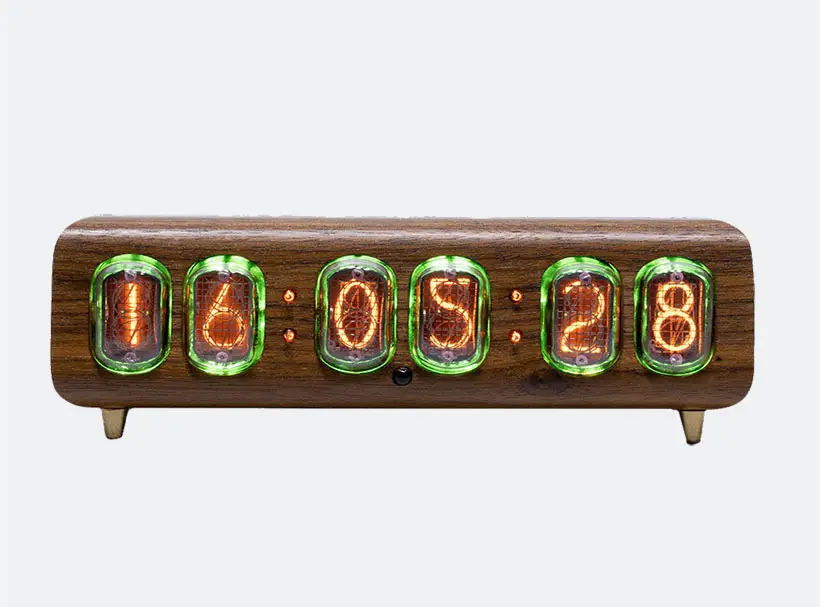 Keebmonkey IN12 Walnut Nixie Clock