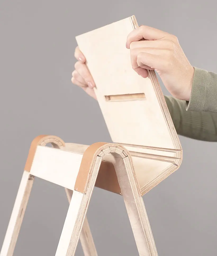 Kerf Folding Chair by Hamza Bavčić