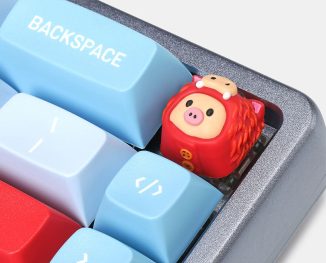 Cute Piggy Boar Pajamas Artisan Keycaps from KeycapKust