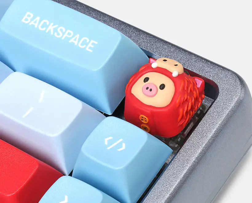 KeycapKust Piggy Boar Pajamas Artisan Keycap