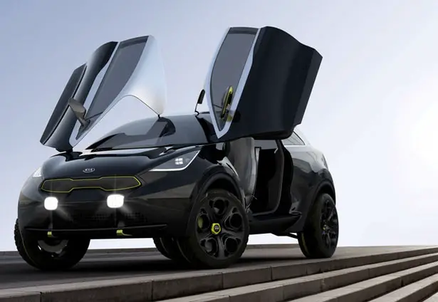 Compact KIA Niro Concept Car with Butterfly Doors