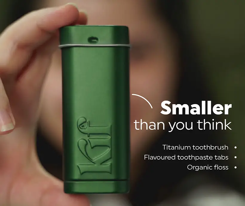 KIF Pocket-Sized Titanium Toothbrush Kit