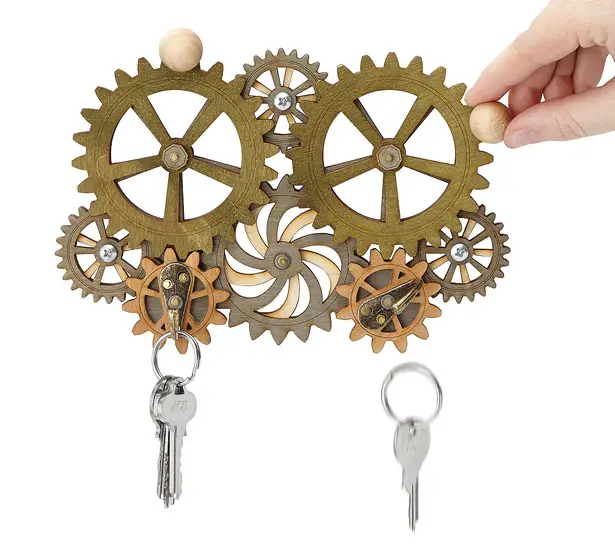 Kinetic Gear Key Holder by Lance Nybye Jr.