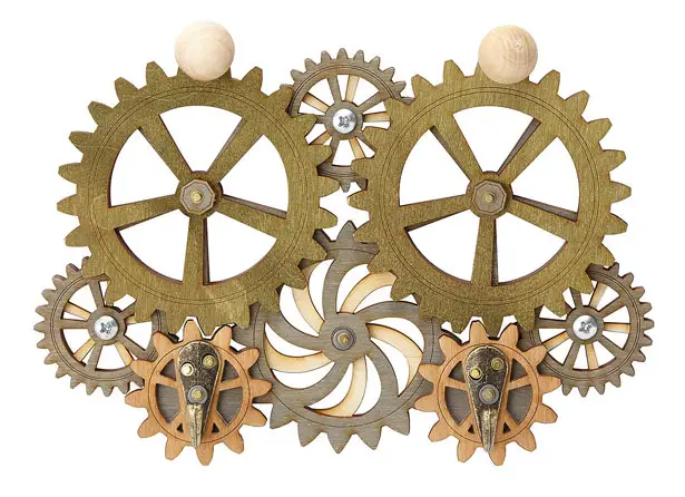 Kinetic Gear Key Holder by Lance Nybye Jr.