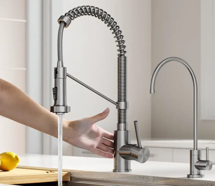 Kraus Bolden Touchless Single Handle Kitchen Faucet with Accessories