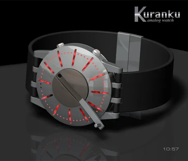 Kuranku Concept Watch with Crank to Light Up The LEDs