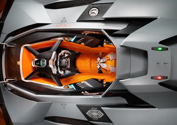 Lamborghini Egoista Concept Car HOMAGE FOR LAMBORGHINI'S 50TH ANNIVERSARY