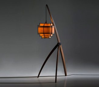 Lamin Wooden Floor Lamp Is Handcrafted from Natural Materials