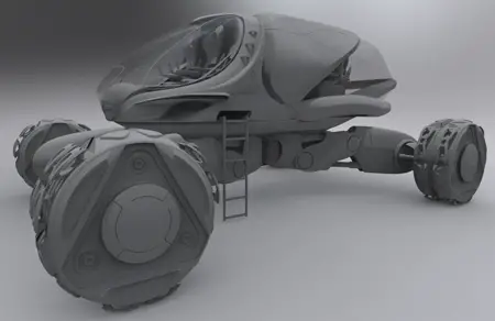 landstorm futuristic vehicle