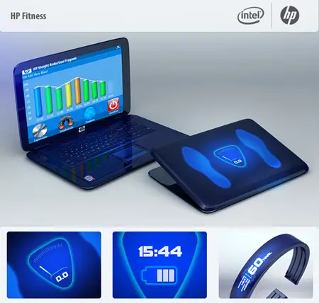 laptop hp fitness concept