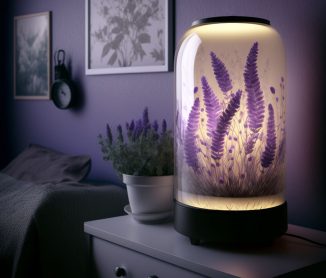 Lavender Lamp Emits Lavender Scent with Subtle Glow