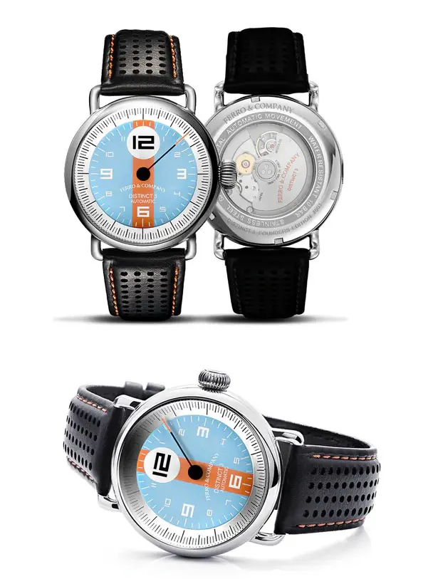 Ferro & Co. Distinct 3 Vintage Racing Style Watch Series - Le Mans Inspired Watch Design