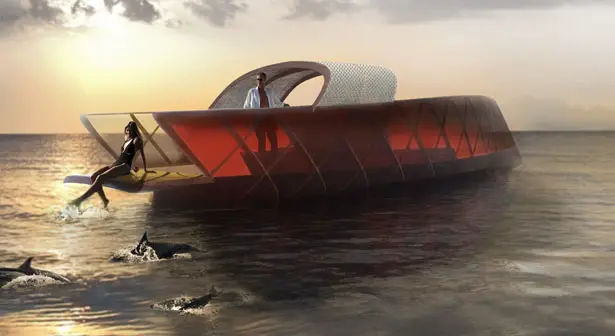 Leaf Pleasure Boat by Sitbon Architectes and Alessandro Comuzzi